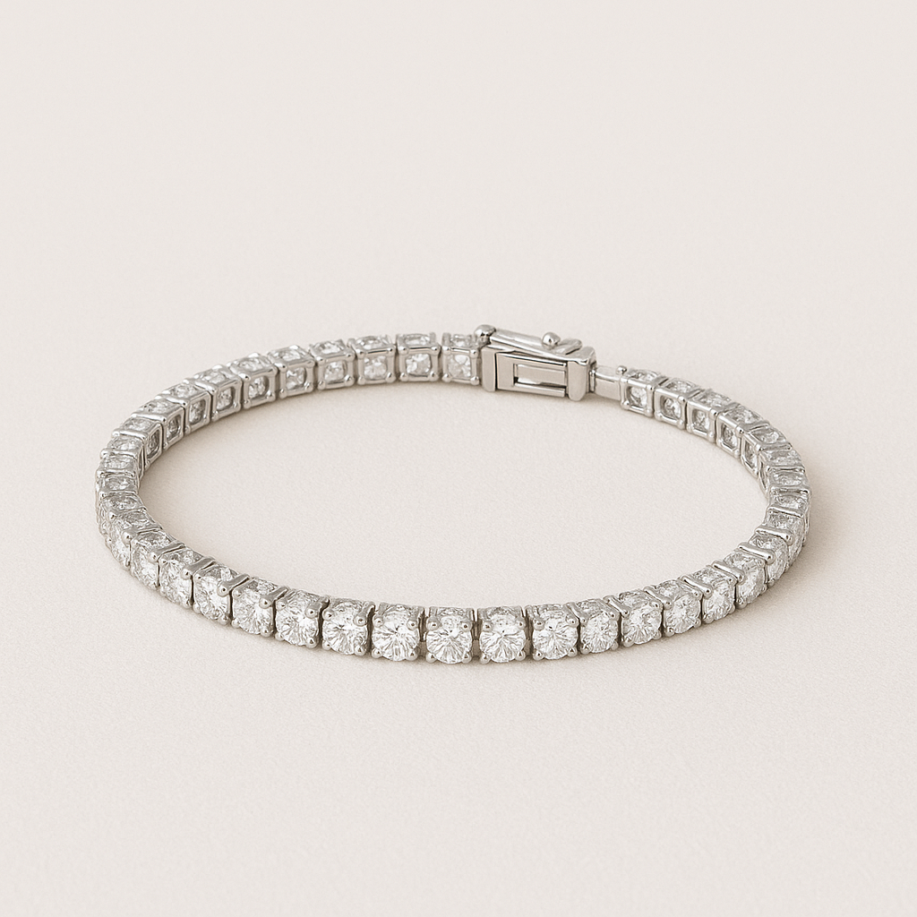 6 Inch Lab Diamond Tennis Bracelet (3ct) in 18K White Gold