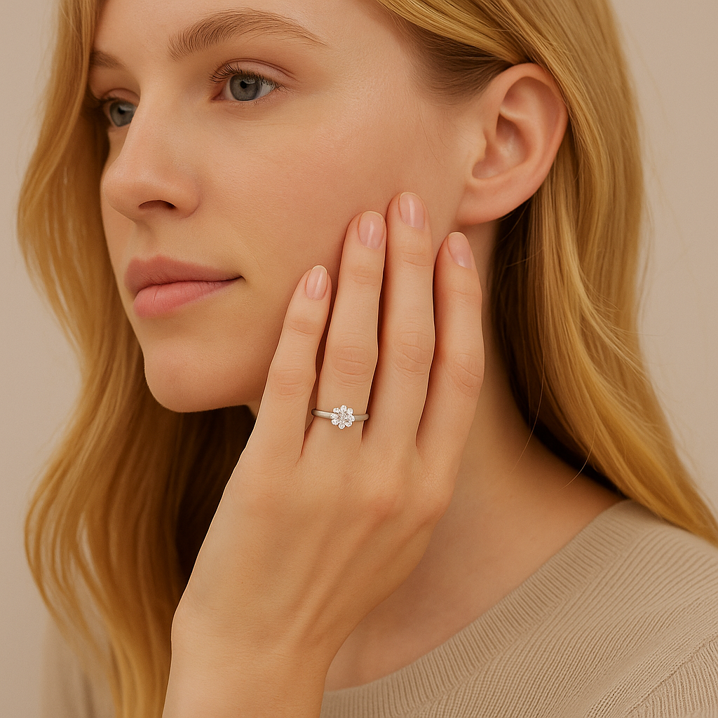 Round Cut Lab-Grown Diamond Six-Prong Solitaire Ring | HSQ JEWELRY
