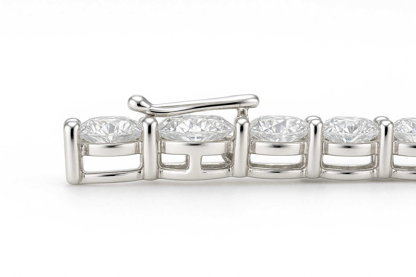 6.5 Inch Lab Diamond Tennis Bracelet (10ct) in 18K White Gold