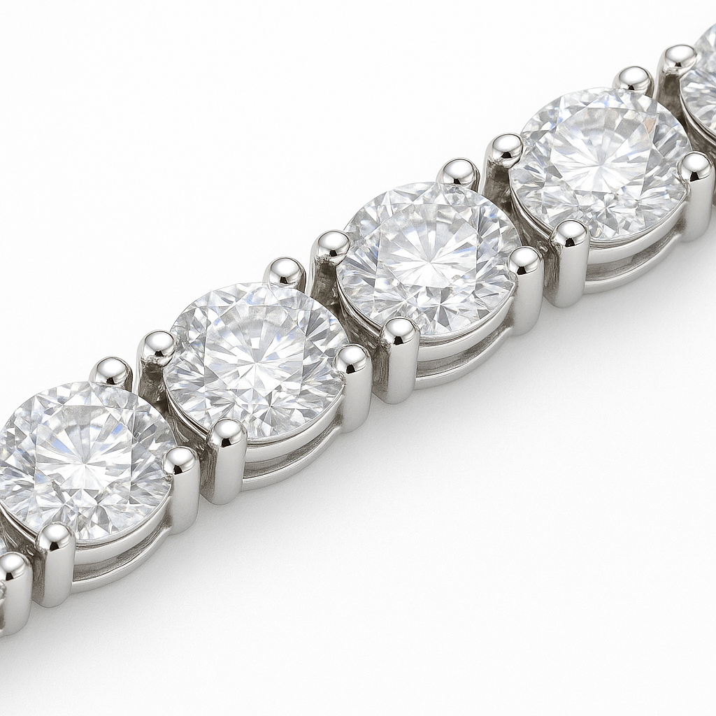 6.5 Inch Lab Diamond Tennis Bracelet (10ct) in 18K White Gold