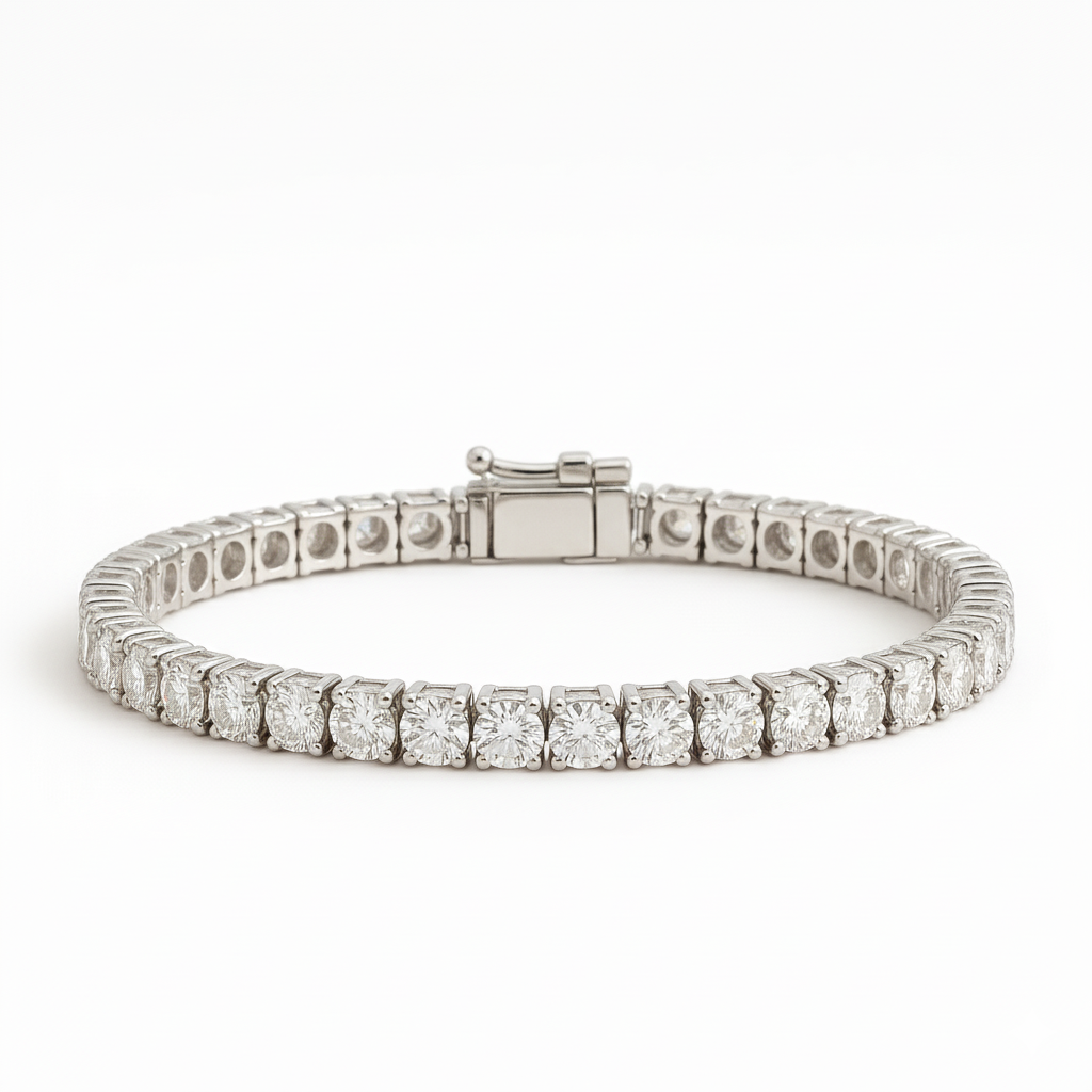 6.5 Inch Lab Diamond Tennis Bracelet (5ct) in 18K White Gold