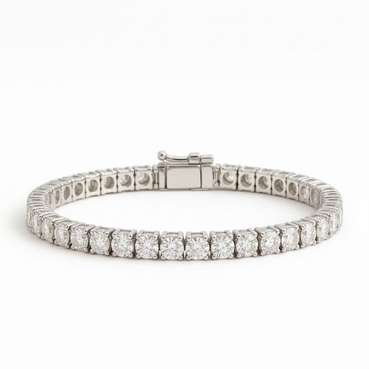 6.5 Inch Lab Diamond Tennis Bracelet (5ct) in 18K White Gold