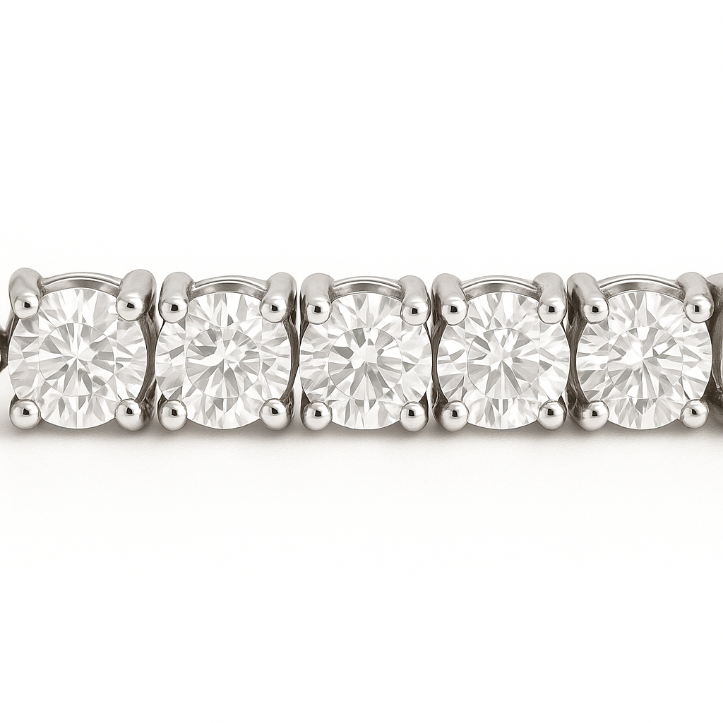 6.5 Inch Lab Diamond Tennis Bracelet (7ct) in 18K White Gold