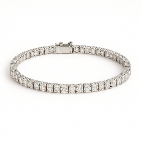 6.5 Inch Lab Diamond Tennis Bracelet (7ct) in 18K White Gold