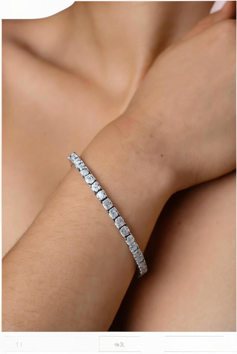 6.5 Inch Lab Diamond Tennis Bracelet (10ct) in 18K White Gold