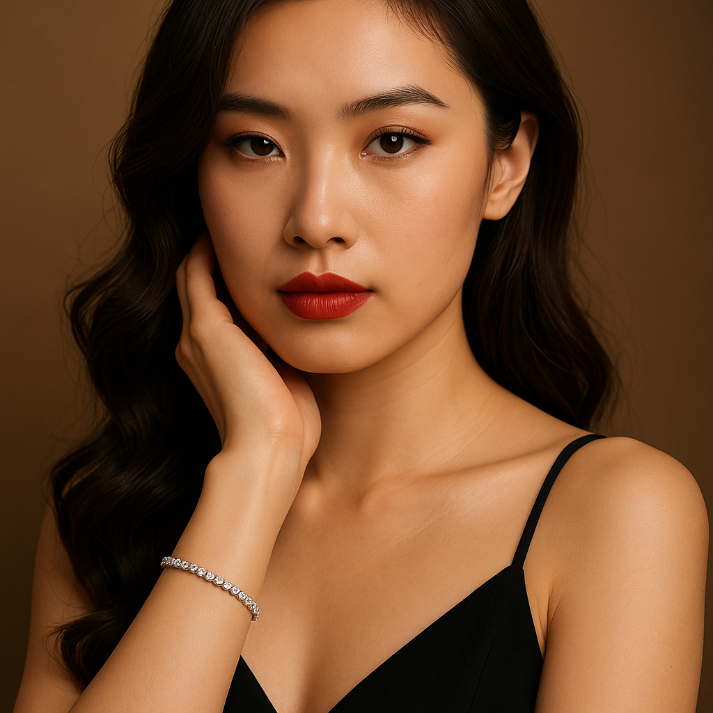 6.5 Inch Lab Diamond Tennis Bracelet (2ct) in 18K White Gold