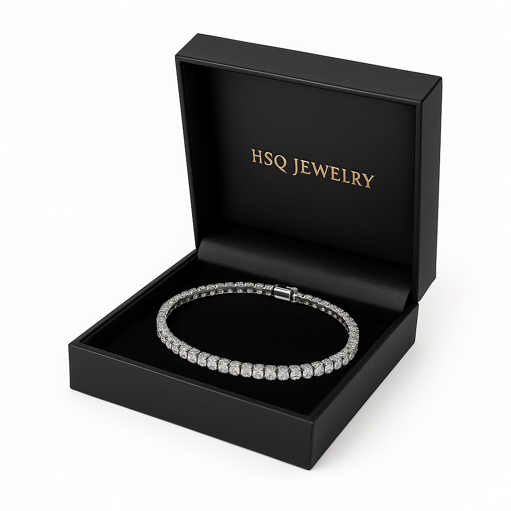 6.5 Inch Lab Diamond Tennis Bracelet (10ct) in 18K White Gold