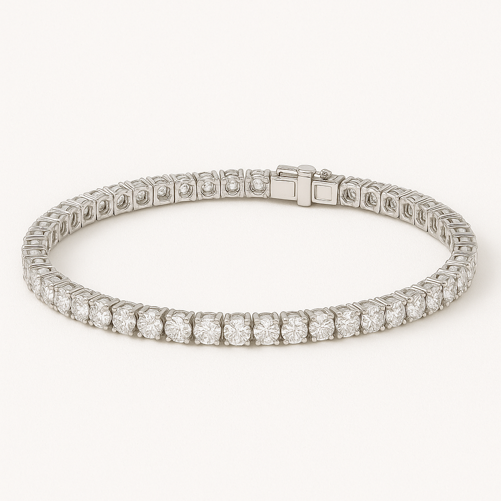 6 Inch Lab Diamond Tennis Bracelet (5ct) in 18K White Gold