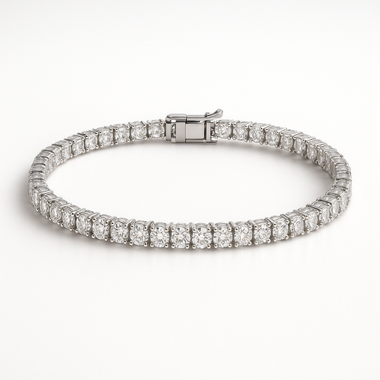 7.5 Inch Lab Diamond Tennis Bracelet (5ct) in 18K White Gold