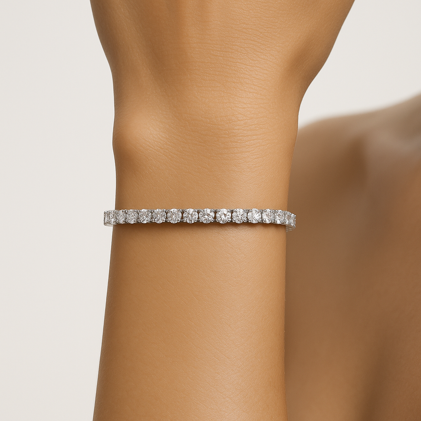 7.5 Inch Lab Diamond Tennis Bracelet (10ct) in 18K White Gold