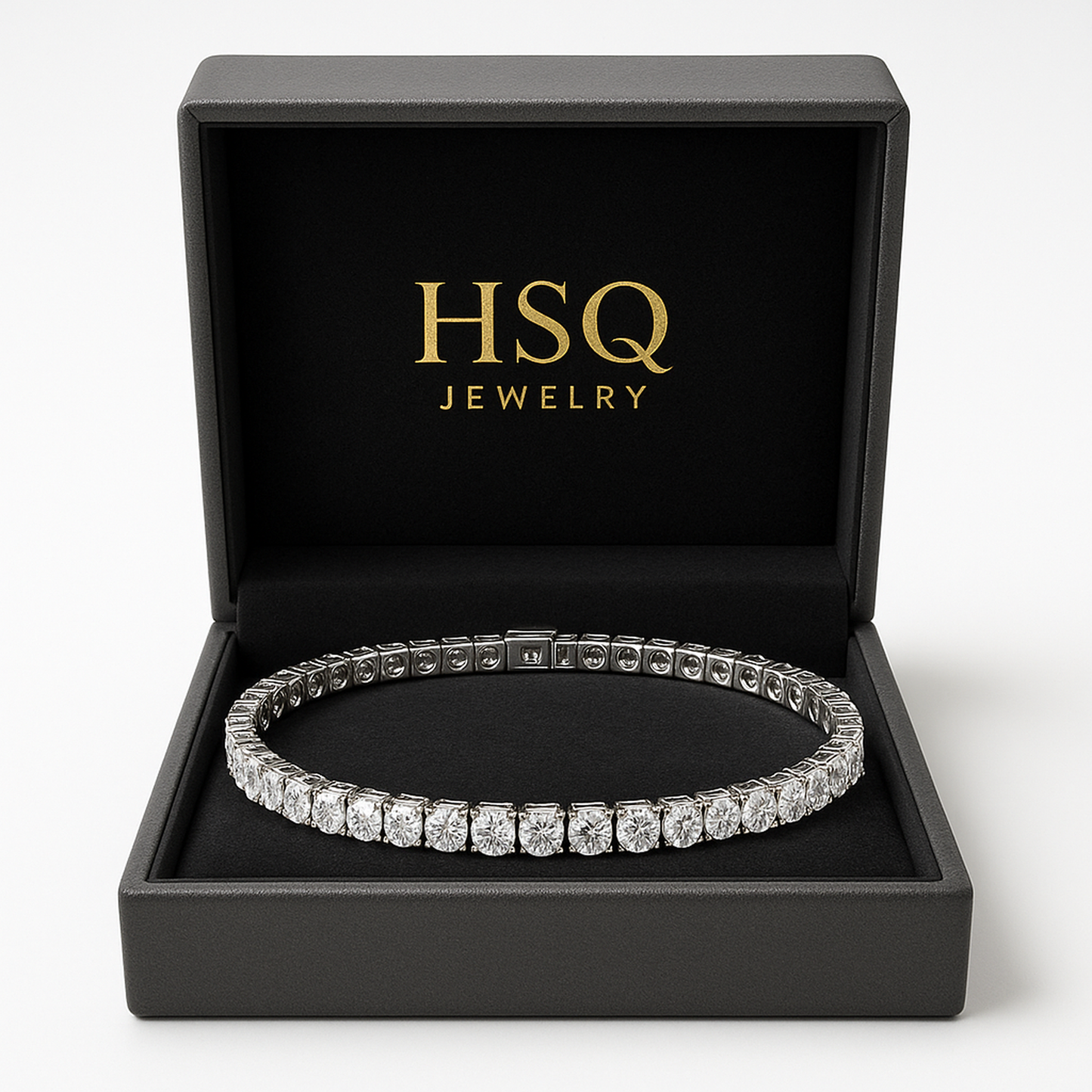 7.5 Inch Lab Diamond Tennis Bracelet (5ct) in 18K White Gold