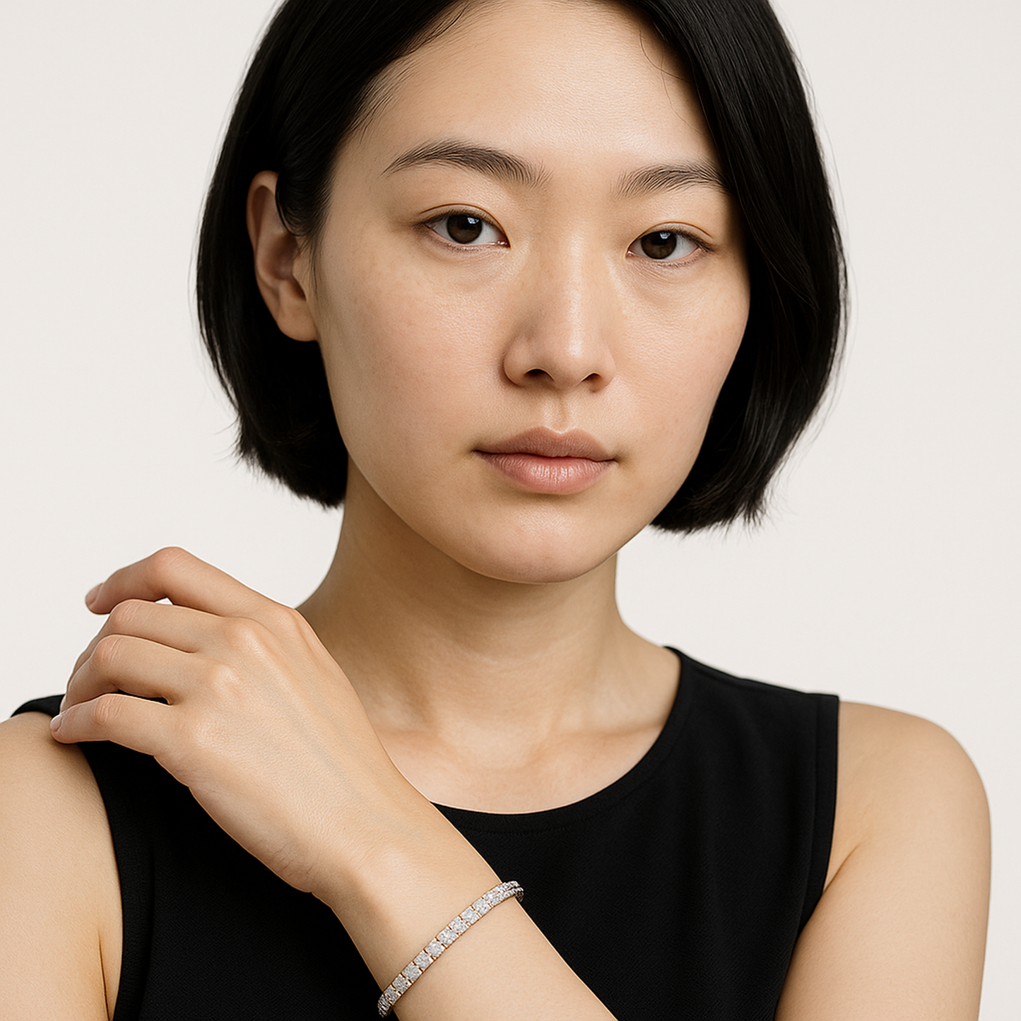 7.5 Inch Lab Diamond Tennis Bracelet (5ct) in 18K White Gold