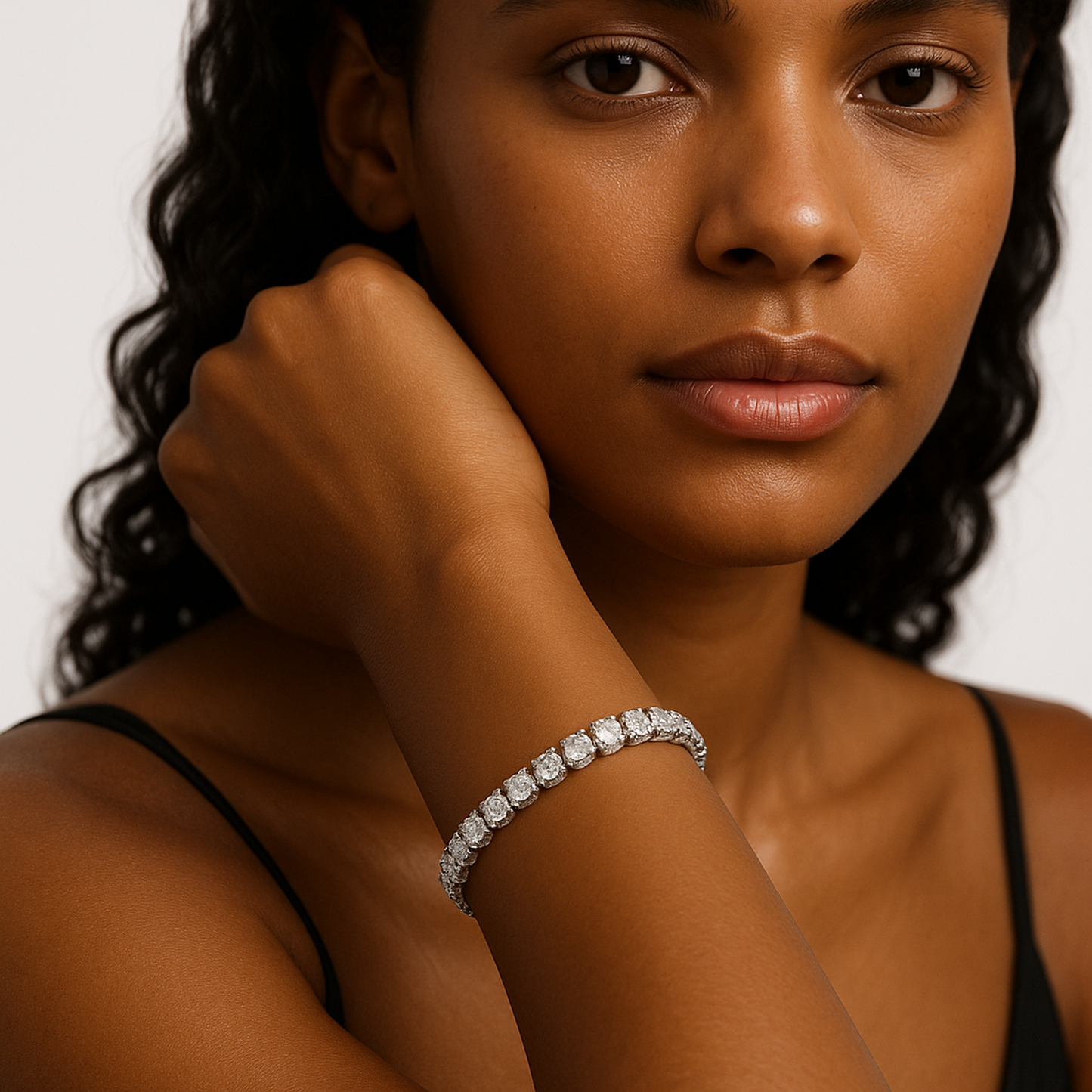 7.5 Inch Lab Diamond Tennis Bracelet (7ct) in 18K White Gold