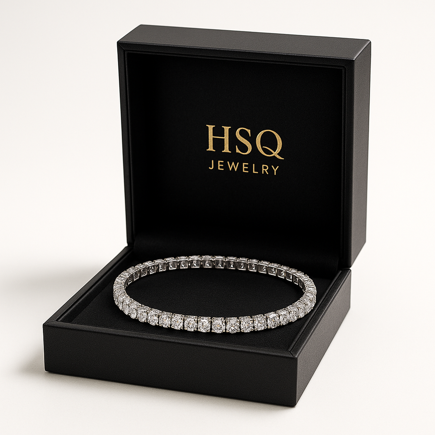 7.5 Inch Lab Diamond Tennis Bracelet (7ct) in 18K White Gold