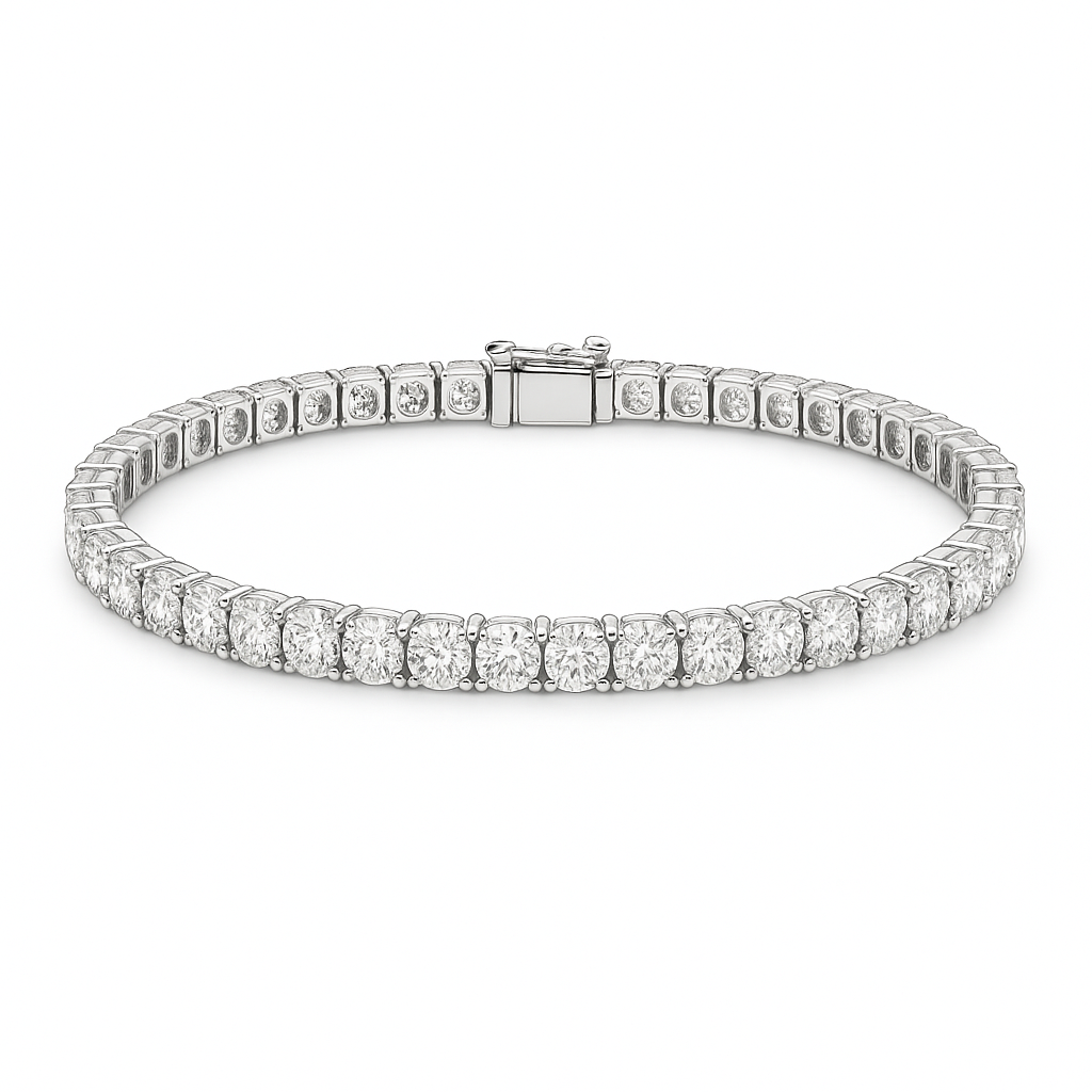 7.5" Lab-Grown Diamond Tennis Bracelet （ 15 ctw）HSQ Jewelry