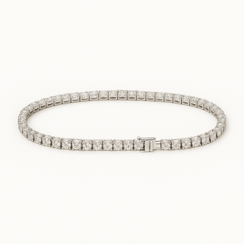 6.5 Inch Lab Diamond Tennis Bracelet (2ct) in 18K White Gold