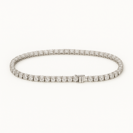 6.5 Inch Lab Diamond Tennis Bracelet (2ct) in 18K White Gold