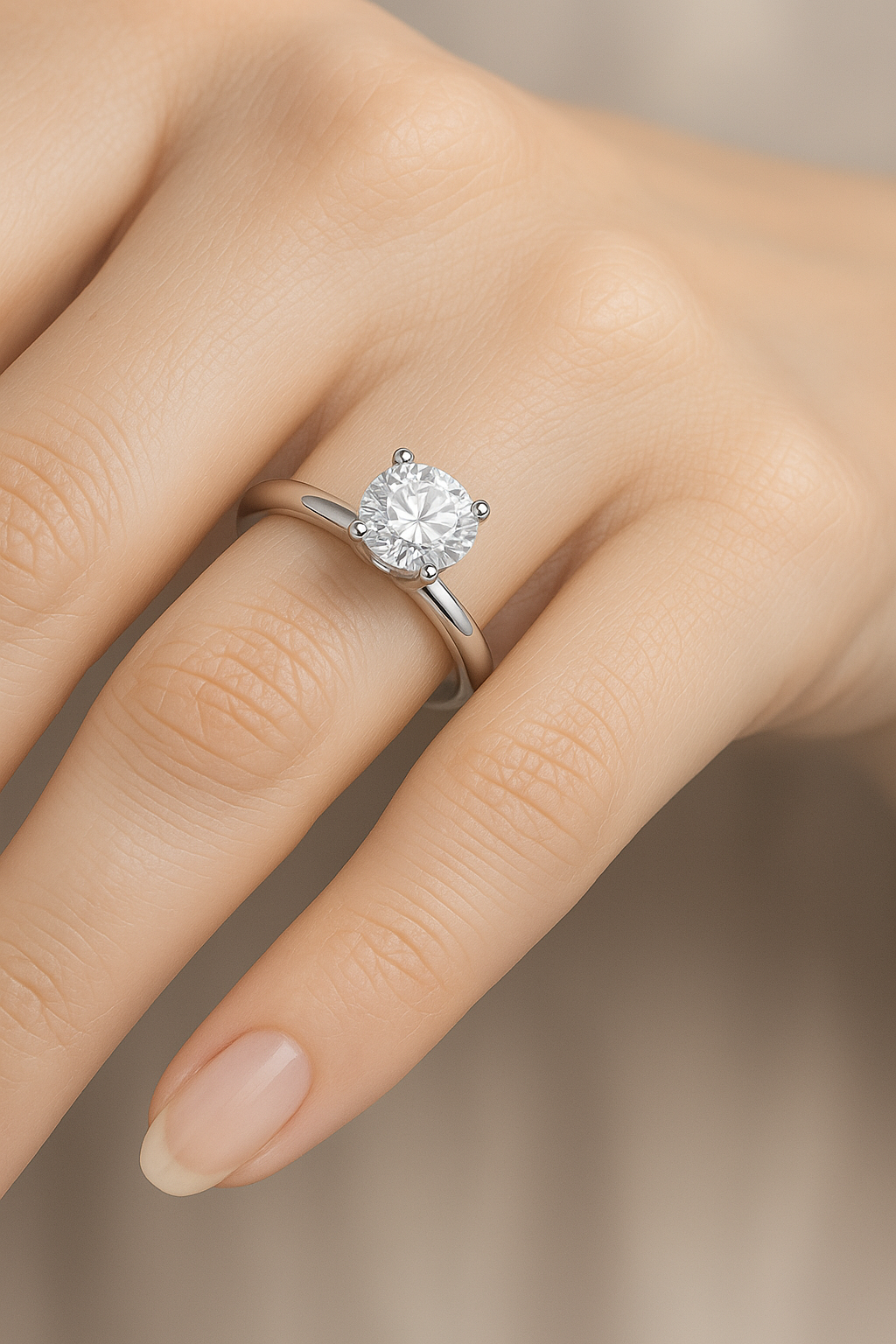 Celeste Solitaire 4-Prong Lab Grown Diamond Ring