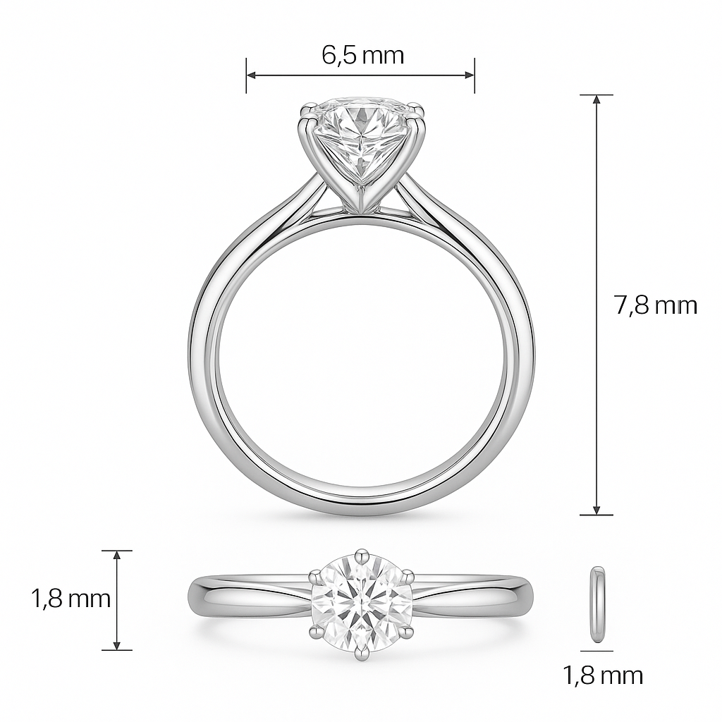 Celeste Solitaire 4-Prong Lab Grown Diamond Ring