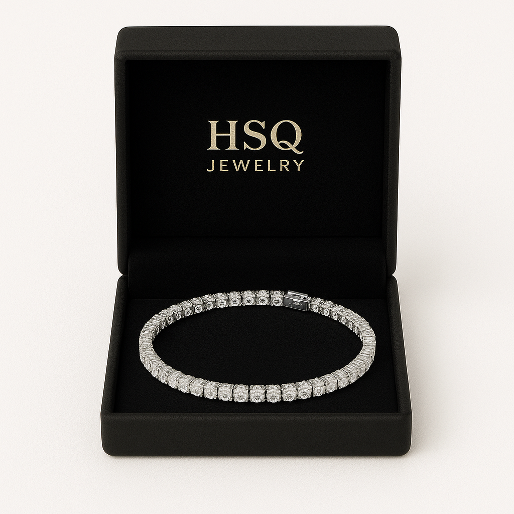 6 Inch Lab Diamond Tennis Bracelet (5ct) in 18K White Gold