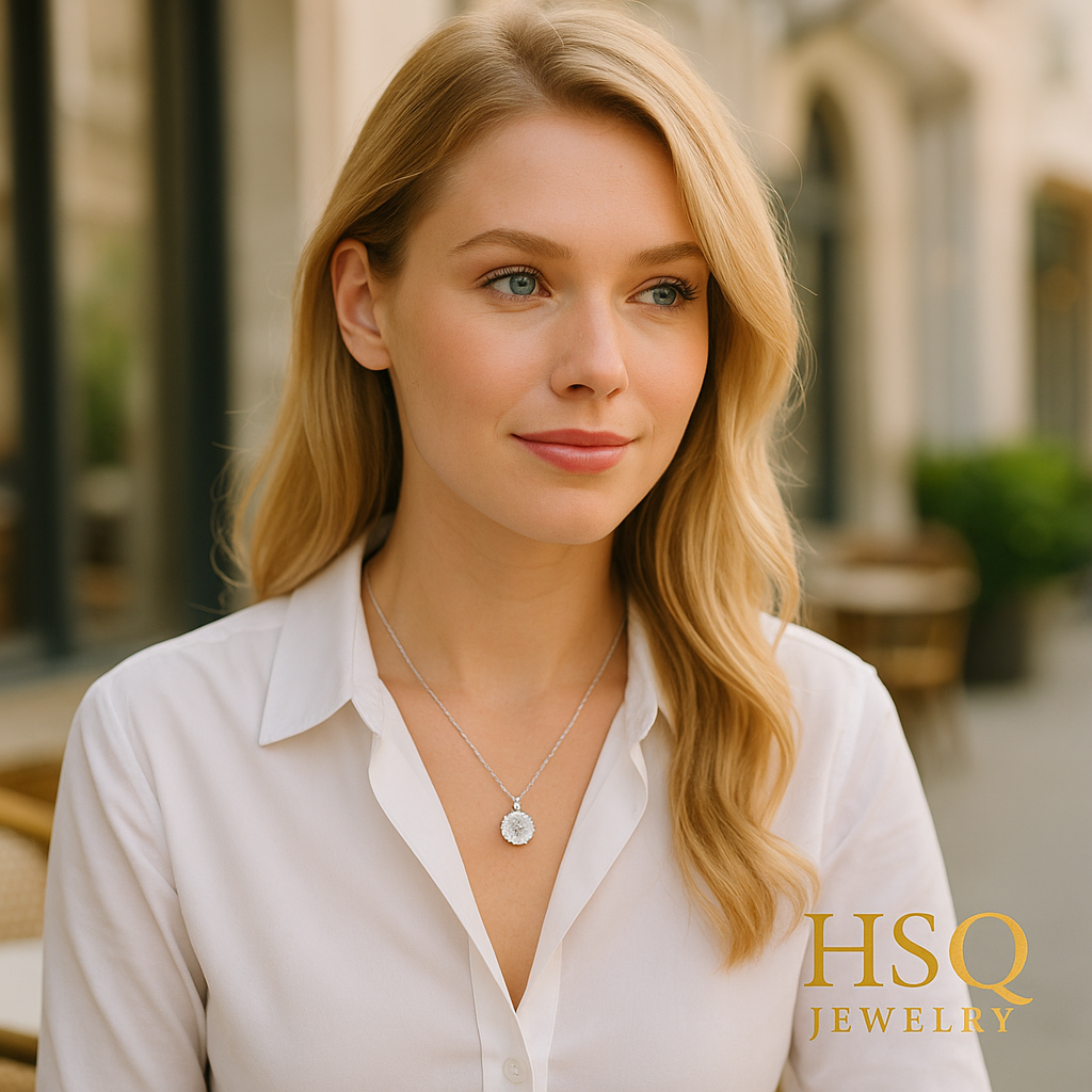 Classic Solitaire Lab-Grown Diamond Necklace (1–20ct)|HSQ Jewerly