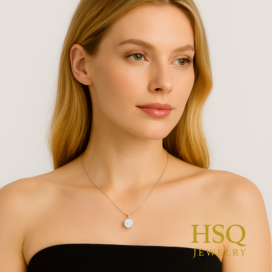 Classic Solitaire Lab-Grown Diamond Necklace (1–20ct)|HSQ Jewerly
