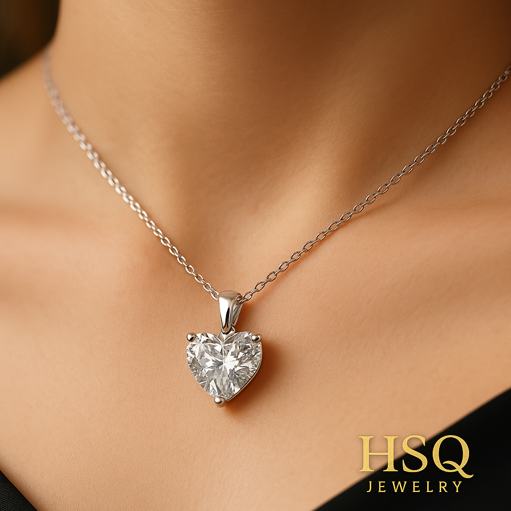 Heart-Shaped Lab-Grown Diamond Necklace (1–30ct)