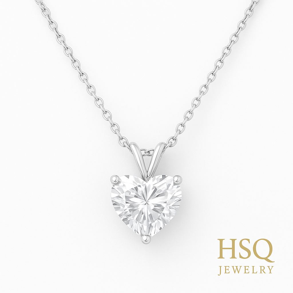 Heart-Shaped Lab-Grown Diamond Necklace (1–30ct)