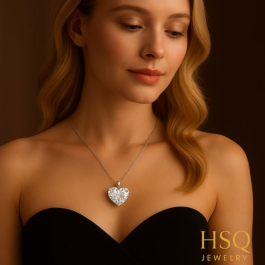 Heart-Shaped Lab-Grown Diamond Necklace (1–30ct)