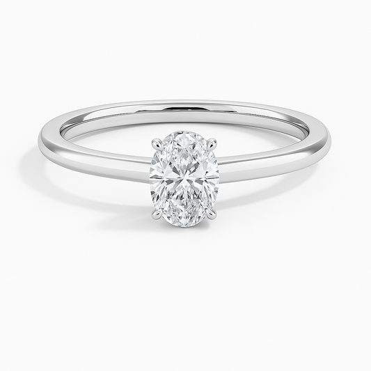 Oval Cut Solitaire Lab Grown Diamond Ring