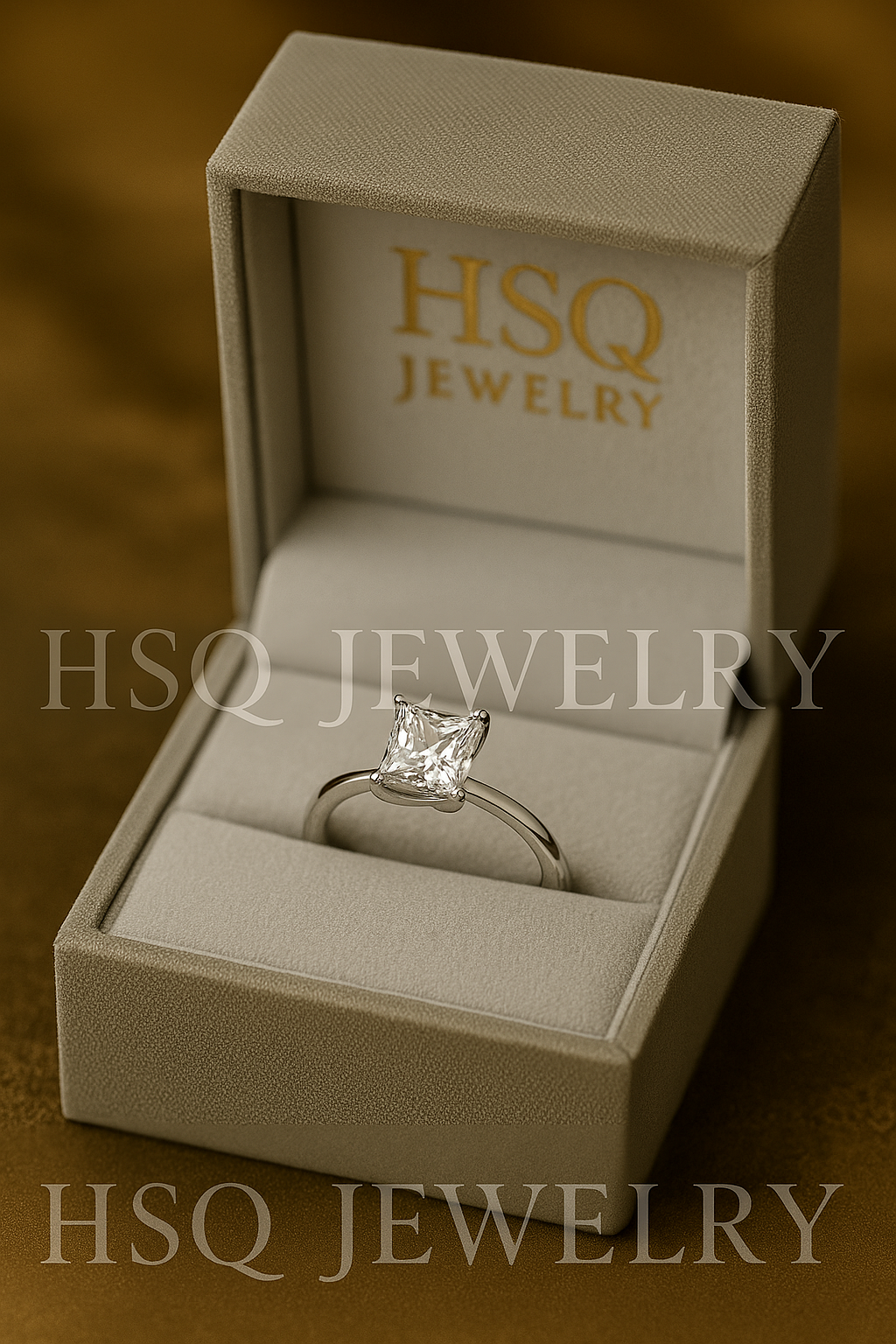 Cushion Cut Lab Grown Diamond Solitaire Ring