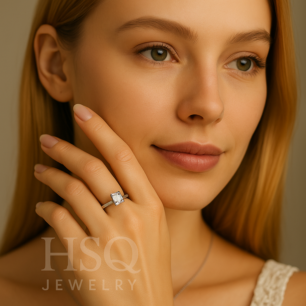 Princess Cut Lab Grown Diamond Solitaire Ring